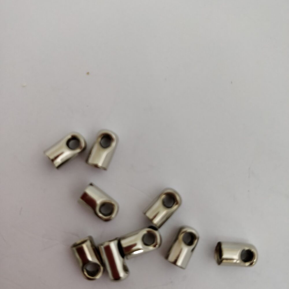 CORD END 12 PCS SILVER