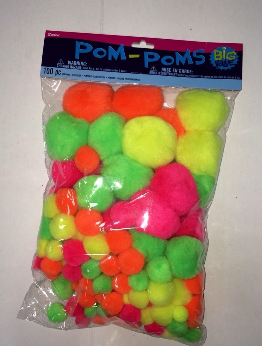 Assorted color Pom Pom balls 2.5cm 1000pcs pack
