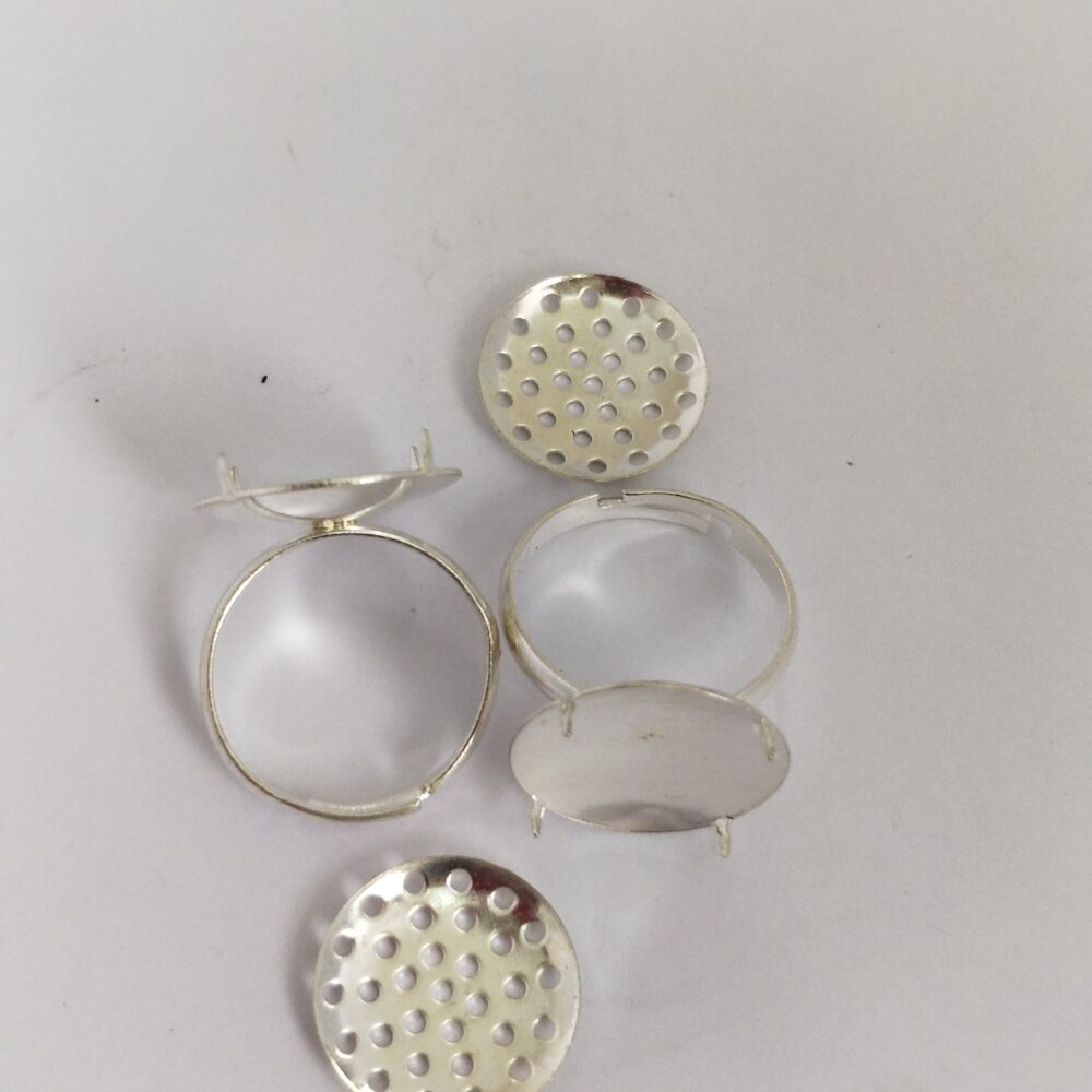 SILV RING WITH 16MM MESH 36PCS