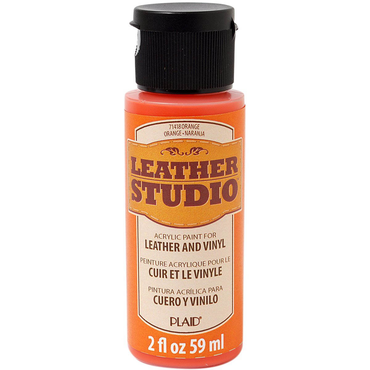 LEATHER STUDIO PAINT ORANGE 2 OZ.