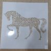 Stencil Horse with intricate design 30x 30 cm dh083