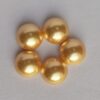10MM CRYSTAL GOLD HALF PEARL 5PCS