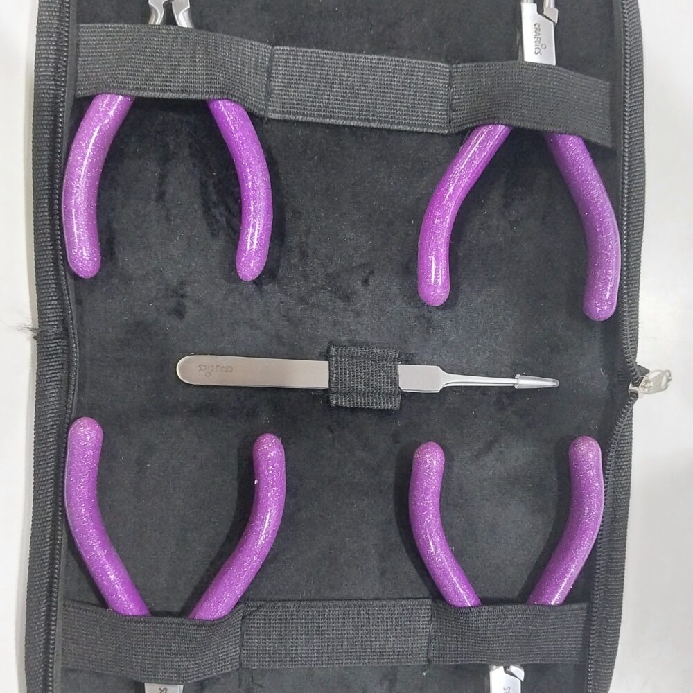 PLIER KIT [Round Nose, Chain Nose, Flat Nose, Side Cutter & Tweezers]