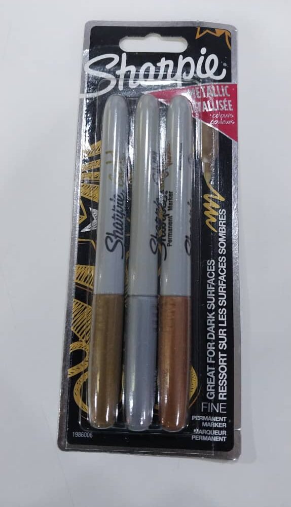 SHARPIE PERM MARKER FINE METALLIC ASS.COLORS