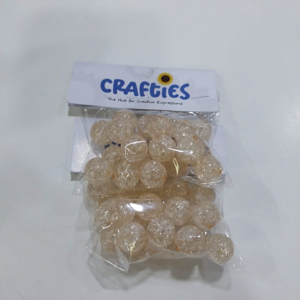 12MM gold ice beads 30g