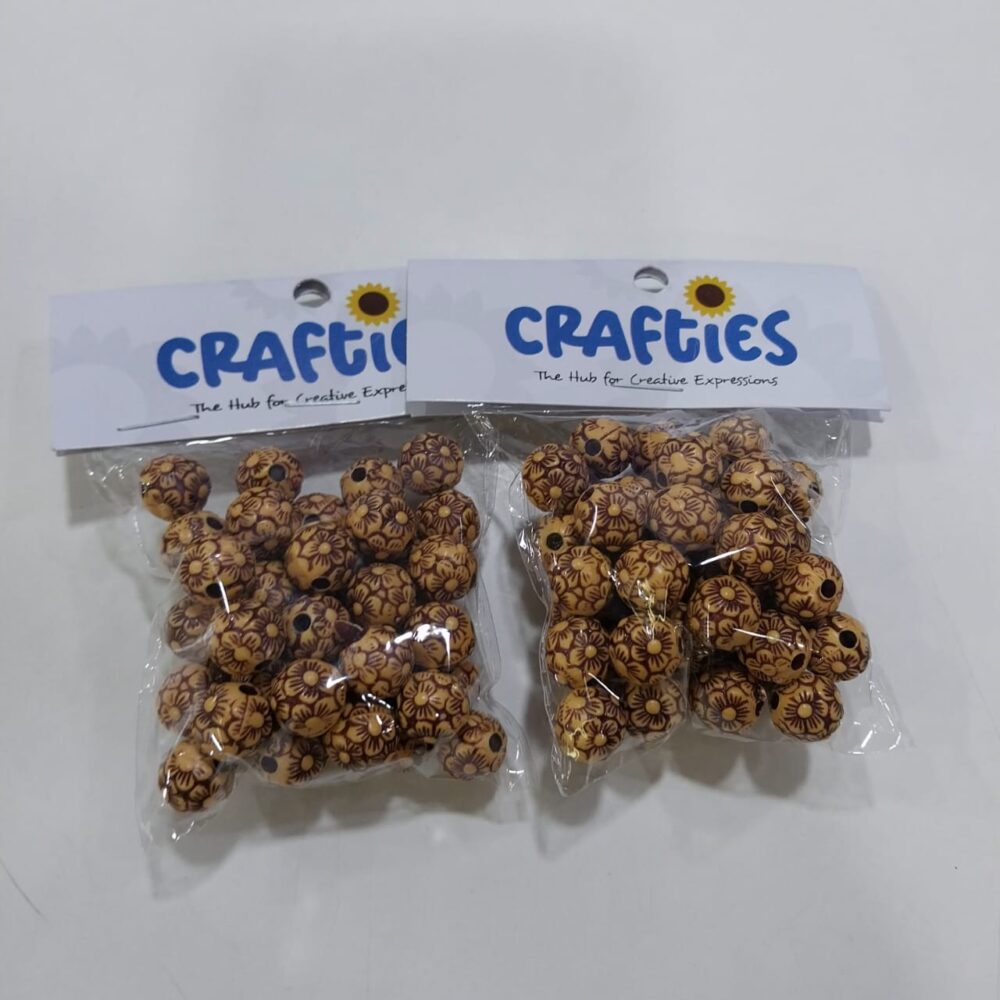 10MM WOODEN BEAD WITH DESIGN