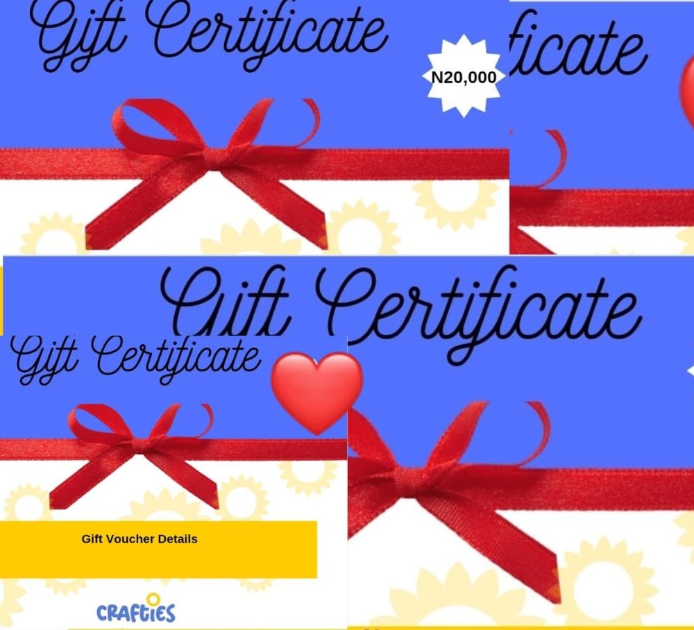 CRAFTIES GIFT VOUCHER N100,000